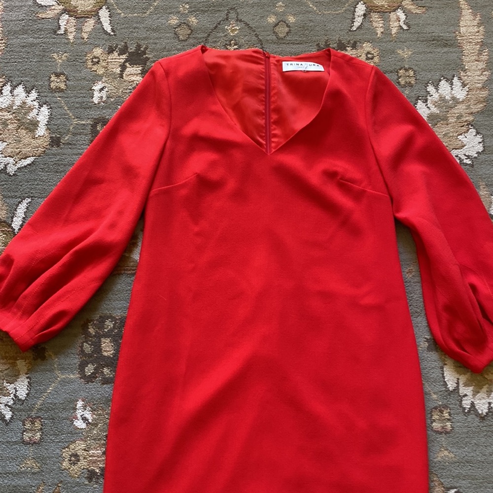 Trina Turk coral color dress. - Picture 2 of 10